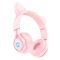 Беспроводные наушники HOCO W39 Cat ear kids Pink