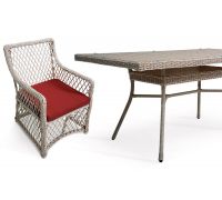 Комплект мебели MOKKA VILLA ROSA (стол обеденный прямоугольный, 6 кресел)